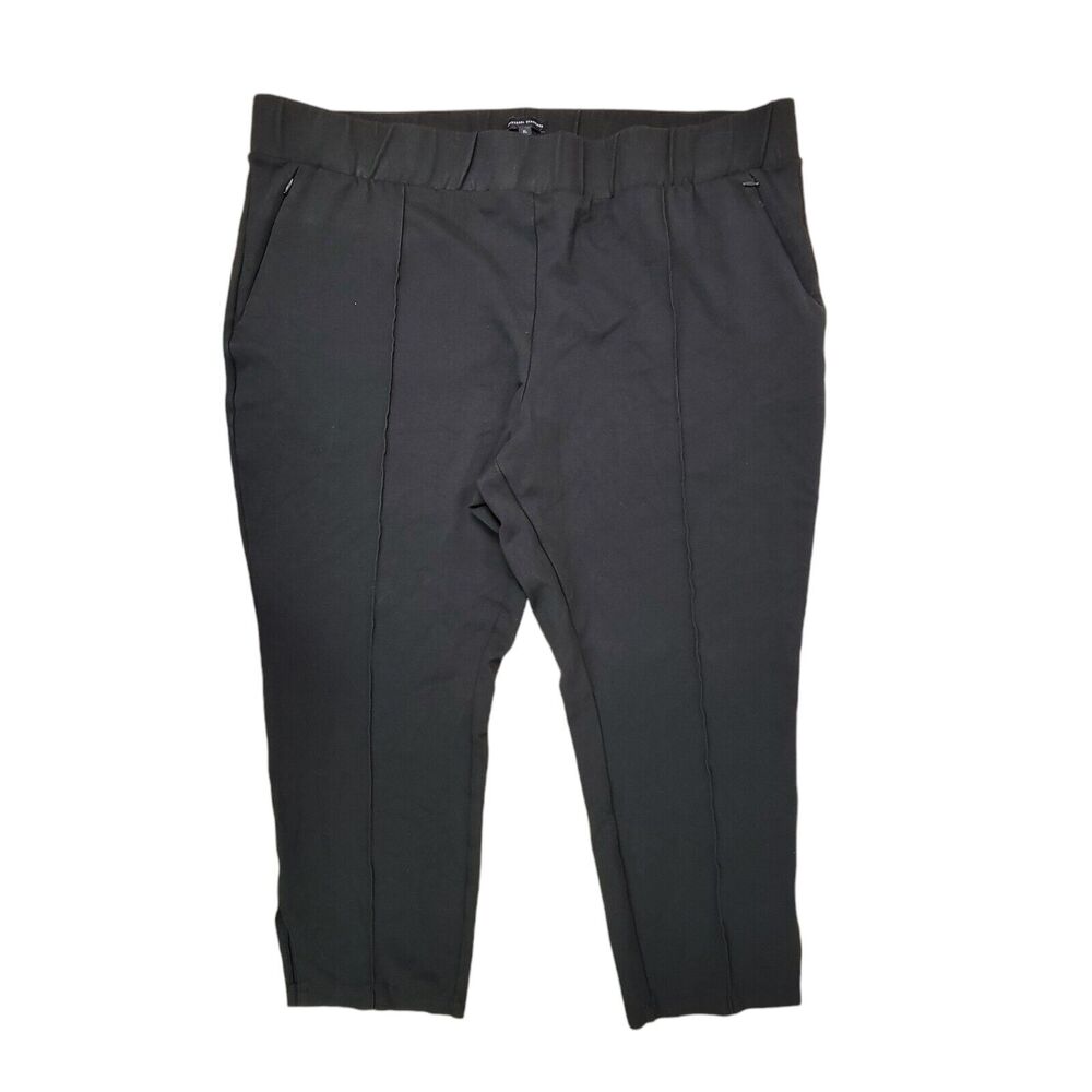 Universal Standard Pintuck Pocket Ponte Pants Black Size XL 26-28 Classic Dressy